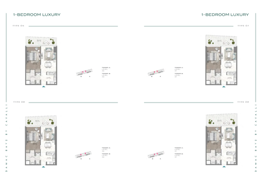 1BR DAMAC Bay 2 by Cavalli Residence