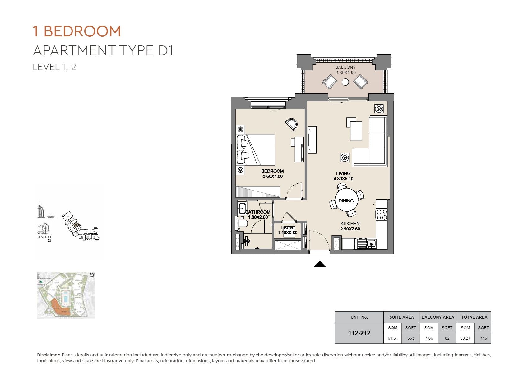 1BR Al Jazi Madinat Jumeirah by Premier Heights Real Estates in Dubai 