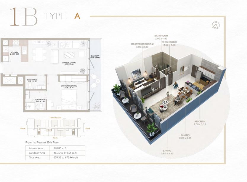 1BR Verdana Residence by Premier Heights Real Estates in Dubai 