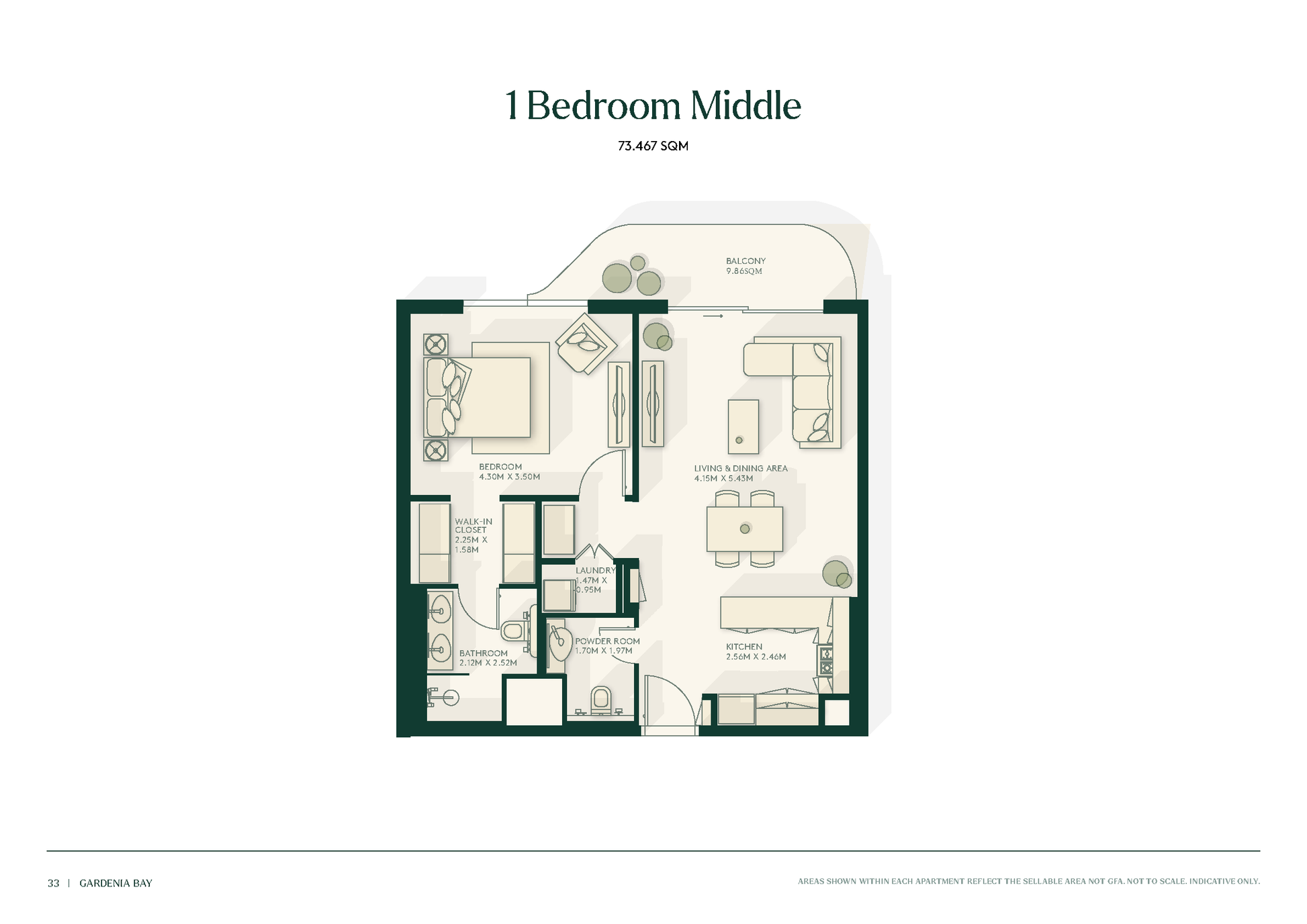 1BR Gardenia Bay by Premier Heights Real Estates in Dubai 