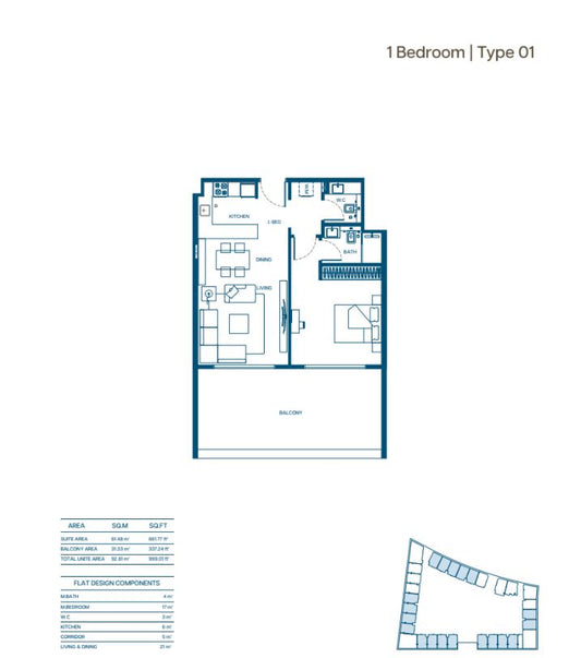 1BR Binghatti Aurora