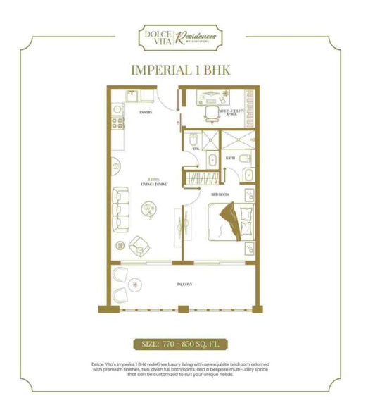 1BR Vincitore Dolce Vita by Premier Heights Real Estates in Dubai 