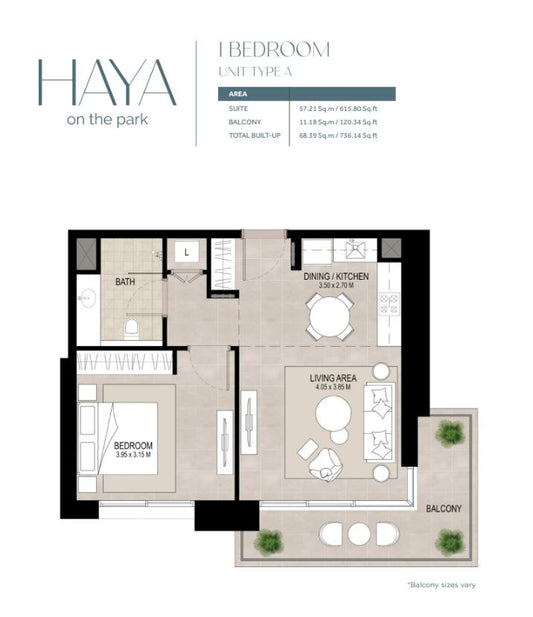 1BR Haya on the Park