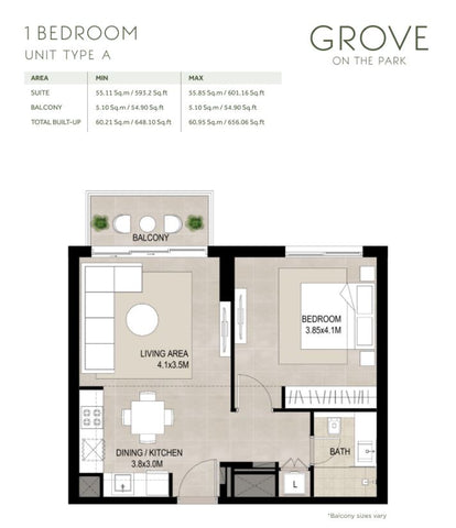 1BR Grove Residence