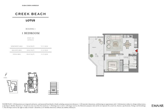 1BR Lotus Creek Beach by Premier Heights Real Estates in Dubai 