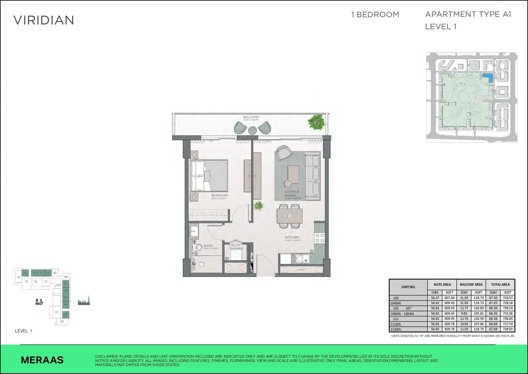 1BR Viridian Central Park by Premier Heights Real Estates in Dubai 