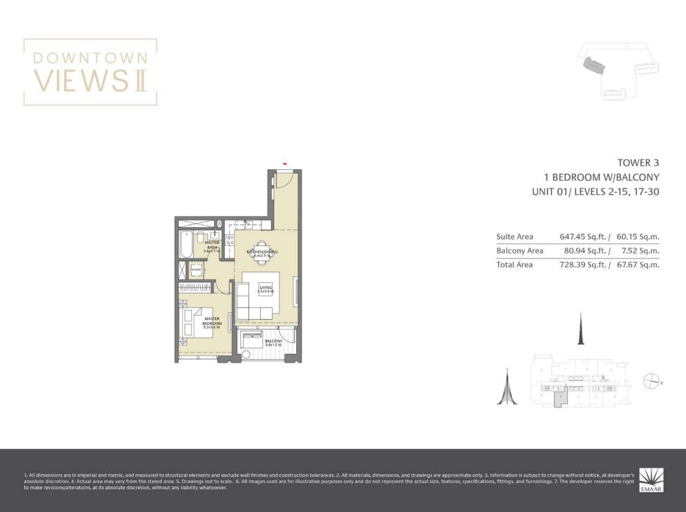 1BR Downtown Views II by Premier Heights Real Estates in Dubai 