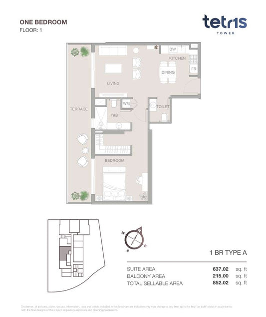 1BR Tetr1s Tower by Premier Heights Real Estates in Dubai 