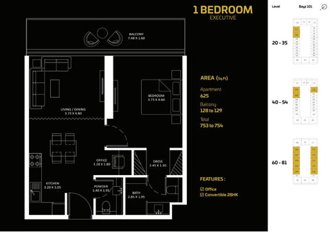 1BR Danube BAYZ 101