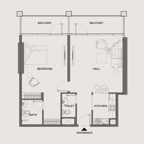 1BR Vento Tower