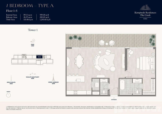 1BR Kempinski Residences Al Jaddaf