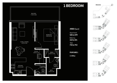 1BR Diamondz by Danube