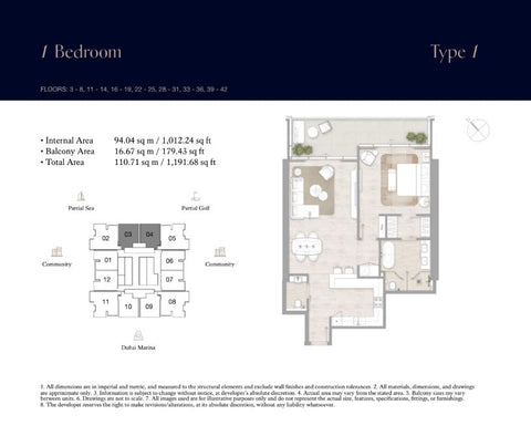 1BR KEMPINSKI MARINA RESIDENCES