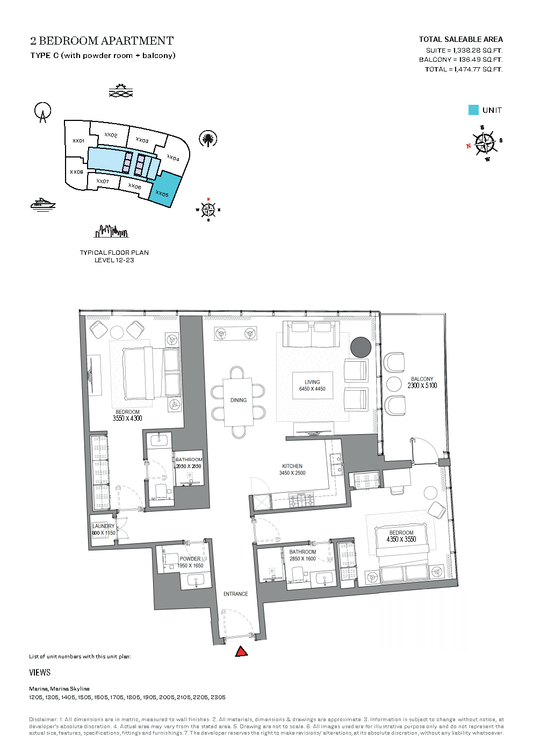 2BR Sobha Sea Haven Residence