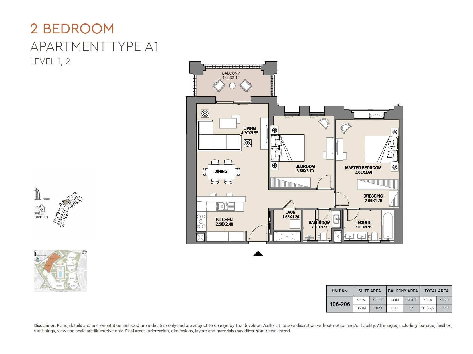 2BR Al Jazi Madinat Jumeirah by Premier Heights Real Estates in Dubai 