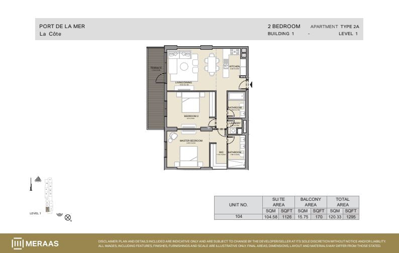 2BR Le Pont Port de La Mer by Premier Heights Real Estates in Dubai 