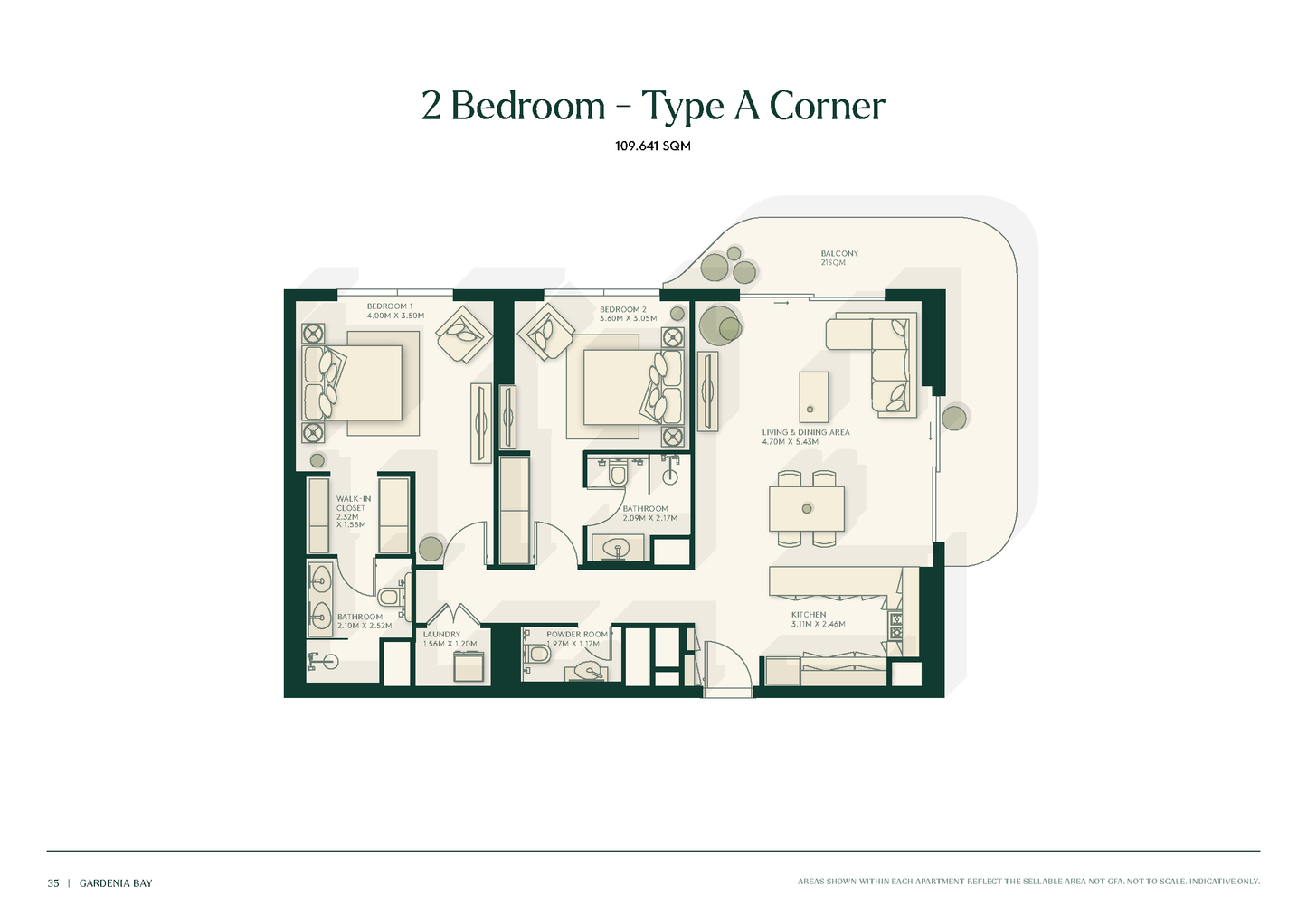 2BR Gardenia Bay by Premier Heights Real Estates in Dubai 