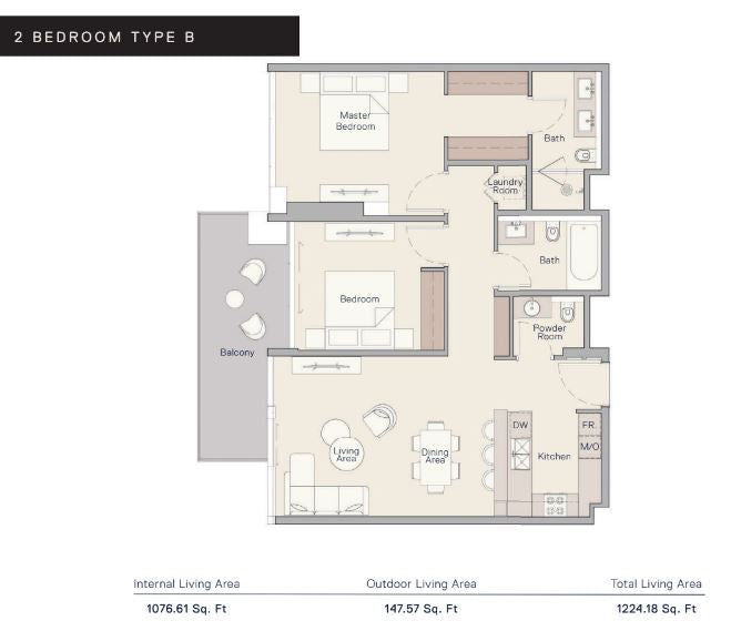 2BR Ellington Crestmark by Premier Heights Real Estates in Dubai 