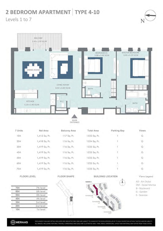 2BR Bluewater Residence by Premier Heights Real Estates in Dubai 