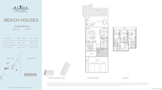 3BR Beach House RIXOS RESIDENCES by Premier Heights Real Estates in Dubai 