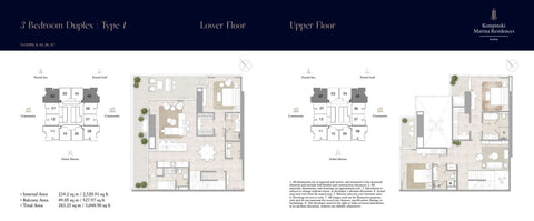 3BR Duplex KEMPINSKI MARINA RESIDENCES