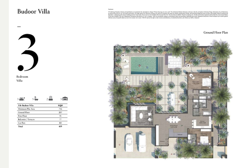 3BR VIlla Budoor Villas - Al Jurf Gardens