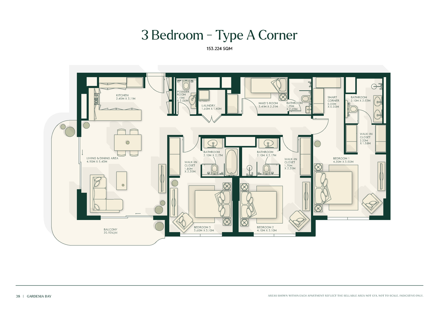 3BR Gardenia Bay by Premier Heights Real Estates in Dubai 