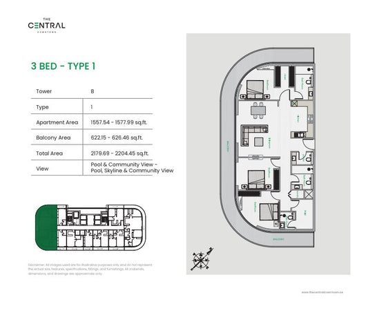 3BR The Central Downtown by Premier Heights Real Estates in Dubai 