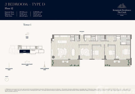 3BR Kempinski Residences Al Jaddaf