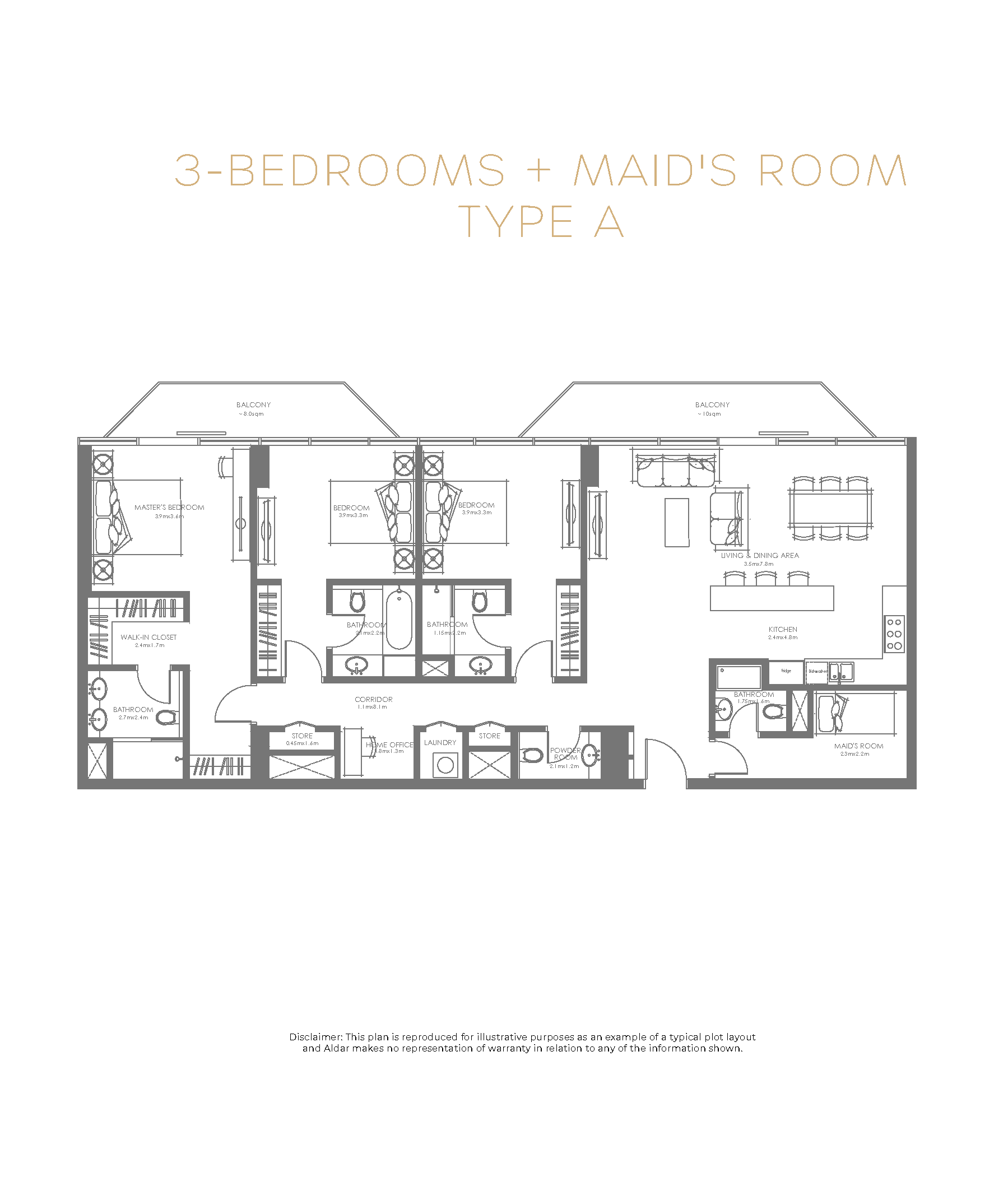 3BR Louvre Abu Dhabi Residence by Premier Heights Real Estates in Dubai 