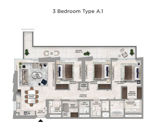 3BR Address Residence Hills Estate