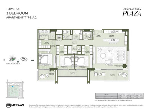 3BR Central Park Plaza