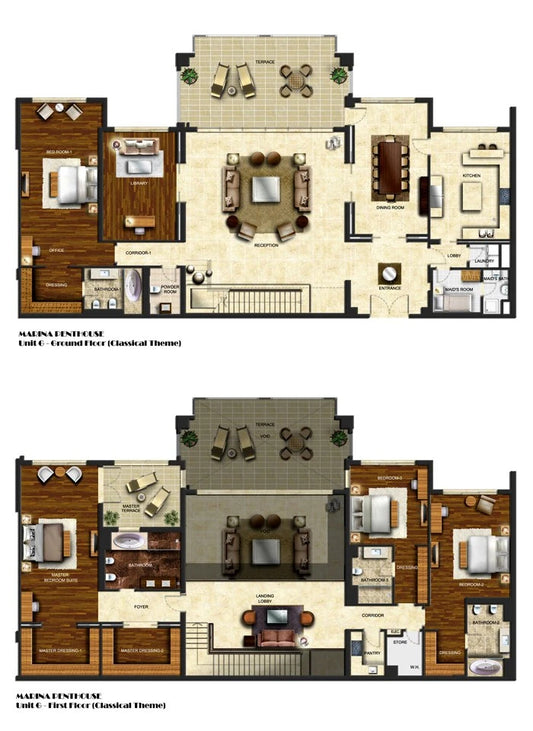 Marina Residence the Palm 4BR Penthouse