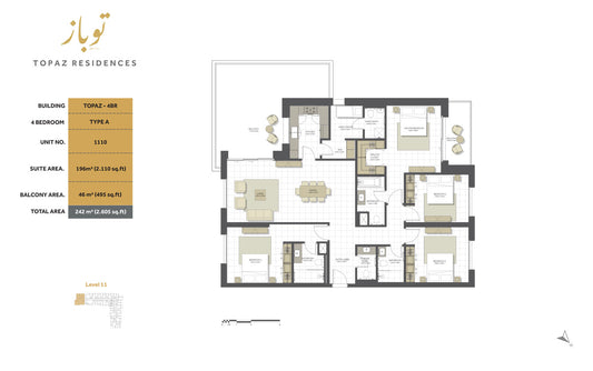 4BR Topaz Residences - Maryam Island