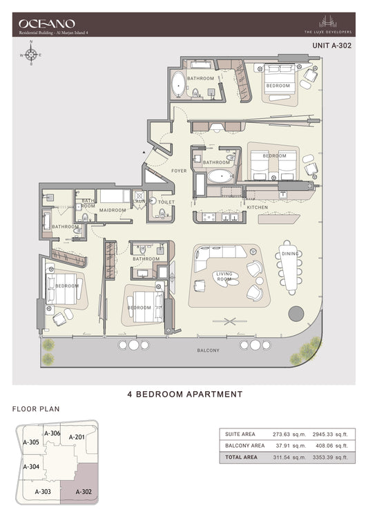 4BR Oceano by Premier Heights Real Estates in Dubai 