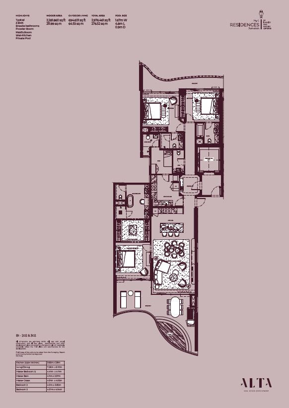 3BR Mr. C Residence by Premier Heights Real Estates in Dubai 